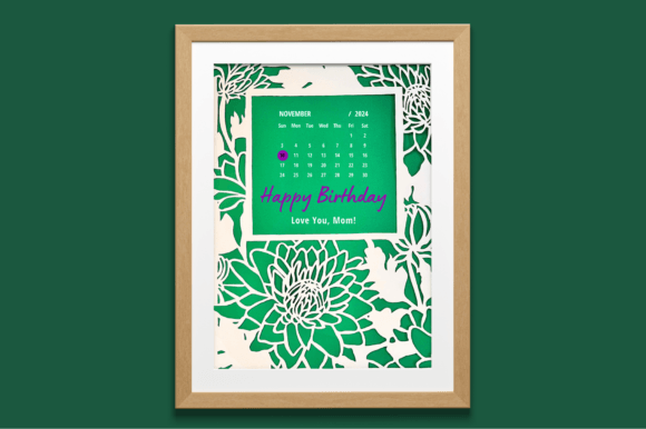 Download November Birth Flower Papercut Template - Papercut template Collection