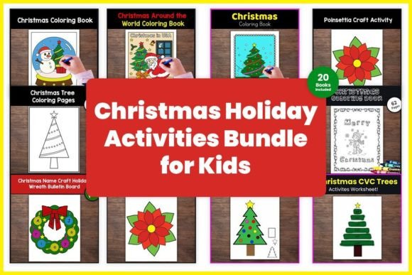 Download Festive Holiday Crafts and Coloring Book Bundle - Holiday crafts Collection