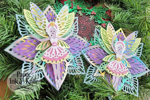 Download Sugarplum Fairy 3D Papercut Template - Papercut template Collection
