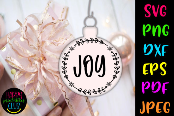 Download Christmas Round Ornaments SVG- Joy SVG - Joy Collection