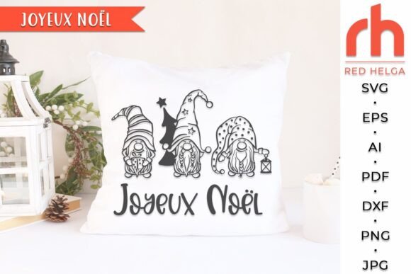 Download Joyeux Noël SVG, Xmas Gnomes Cut File - Joy Collection